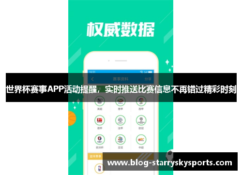 世界杯赛事APP活动提醒，实时推送比赛信息不再错过精彩时刻